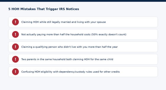 Most HOH problems trace back to one of these five issues.